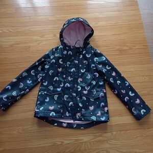 EUC Kids Fleece Lined Rain Coat Sz6